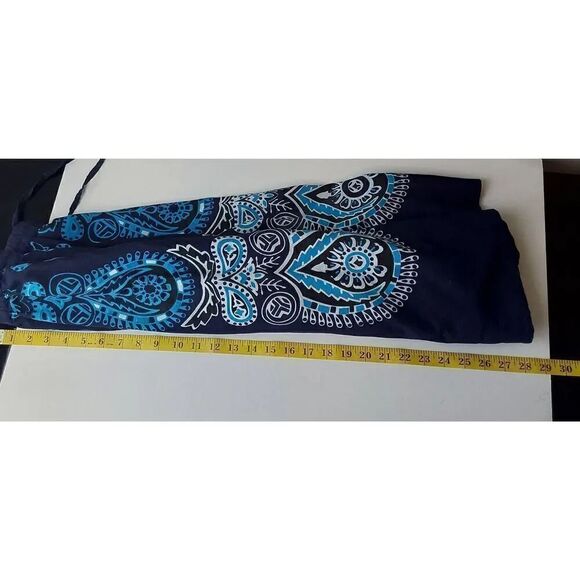 Collections Etc Skirt Sz L Blue Turquoise Paisley - Picture 6 of 6